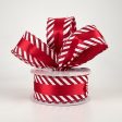 1.5  Metallic Edge Ribbon: Candy Cane (10 Yards) For Discount