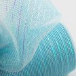 10  Iridescent Foil Mesh: Pastel Turquoise & White For Discount