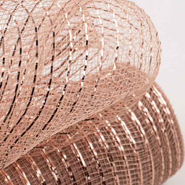 10  Poly Mesh Roll: Metallic Rose Gold Discount