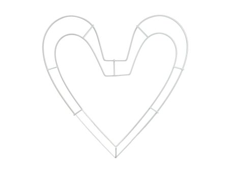 12 Inch Heart Wire Frame: 2-Wire White Supply