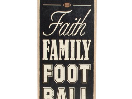 10  Wooden Sign: Faith Family Football Sale