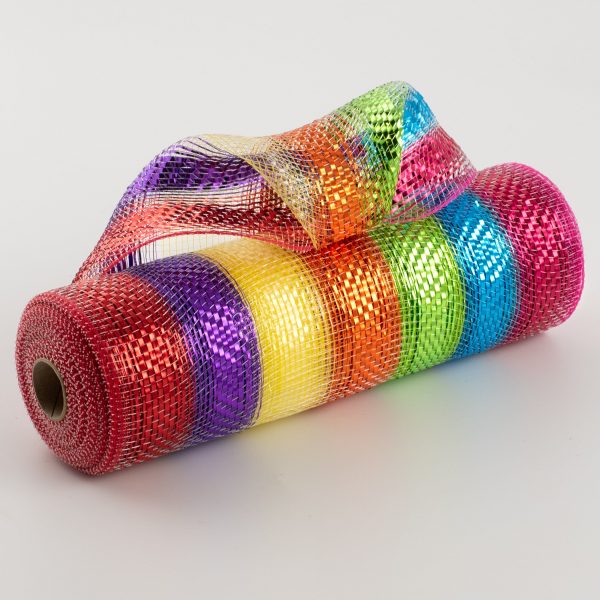 10  Bright Metallic Mesh: Rainbow (10 Yards) Discount