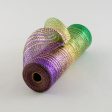 10  Poly Deco Mesh: Metallic Mardi Gras Ombré Online Sale