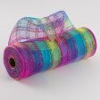 10  Poly Deco Tinsel Mesh: Fuchsia, Purple, Lime, Turquoise Check For Cheap