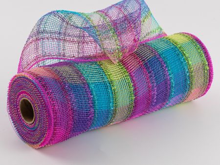 10  Poly Deco Tinsel Mesh: Fuchsia, Purple, Lime, Turquoise Check For Cheap