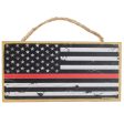 10  Wooden Sign: Firefighter Support Flag Online Hot Sale