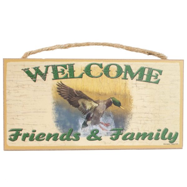 10  Wooden Sign: Welcome - Duck For Cheap