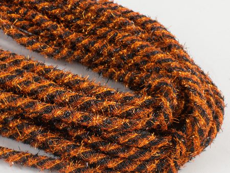 Tinsel Flex Tubing Ribbon: Black Orange (20 Yards) Cheap