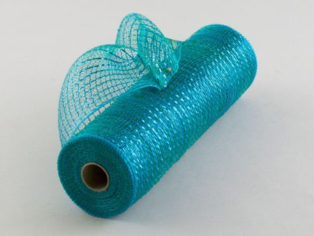 10  Poly Mesh Roll: Metallic Peacock on Sale