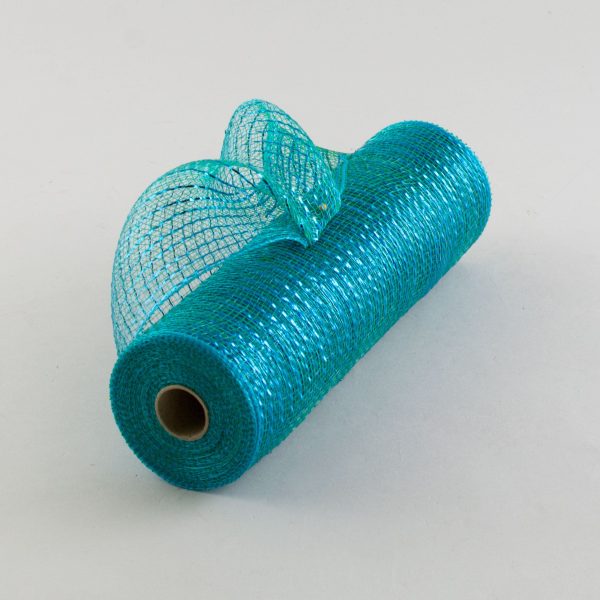 10  Poly Mesh Roll: Metallic Peacock on Sale