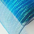 10  Poly Deco Mesh: Blue Iridescent Ombré Hot on Sale