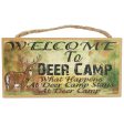 10  Wooden Sign: What Happens At Deer Camp For Sale