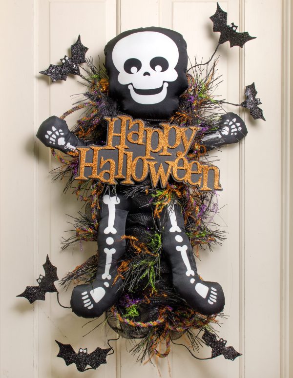 Plush Skeleton Wreath Accent Online