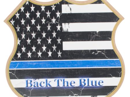 10.5  Wooden Sign: Police Support Badge Hot on Sale