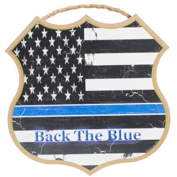 10.5  Wooden Sign: Police Support Badge Hot on Sale