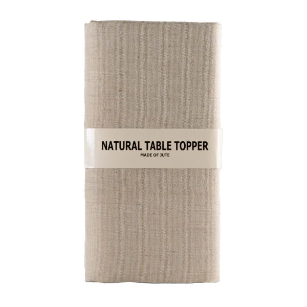 Natural Jute Cotton Table Topper (49  X 49 ) Online Hot Sale