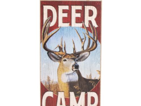 10  Wooden Sign: Deer Camp Supply