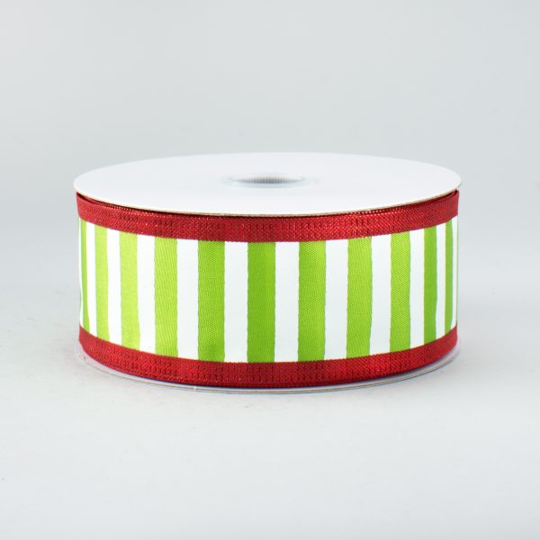 1.5  Metallic Edge Stripe Ribbon: Christmas (10 Yards) Online now