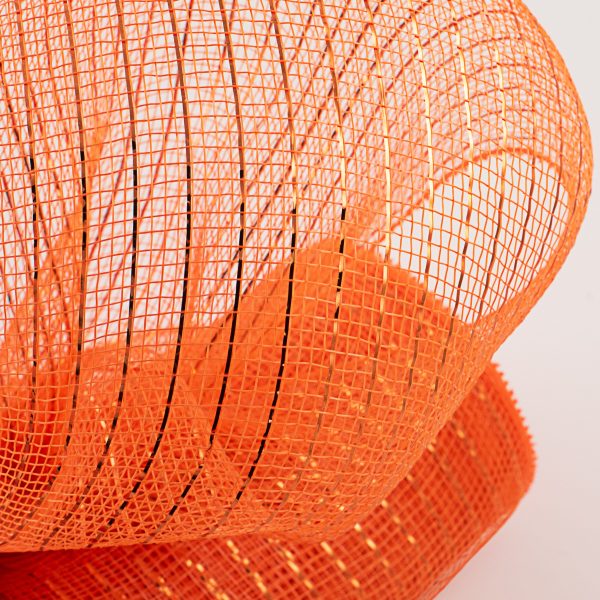 10  Poly Deco Mesh: Metallic Orange Copper For Cheap