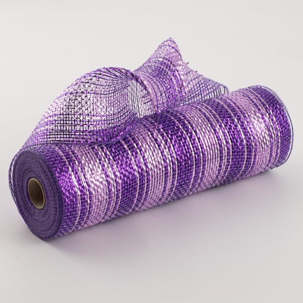 10  Poly Deco Mesh: Purple Metallic Ombré For Discount