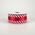 1.5  Metallic Edge Ribbon: Candy Cane (10 Yards) For Discount