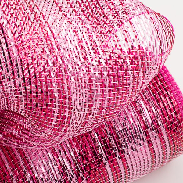 10  Poly Deco Mesh: Fuchsia Metallic Ombré Sale