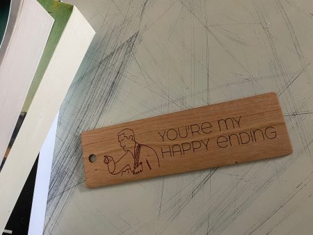 You’re my happy ending - wood bookmark on Sale